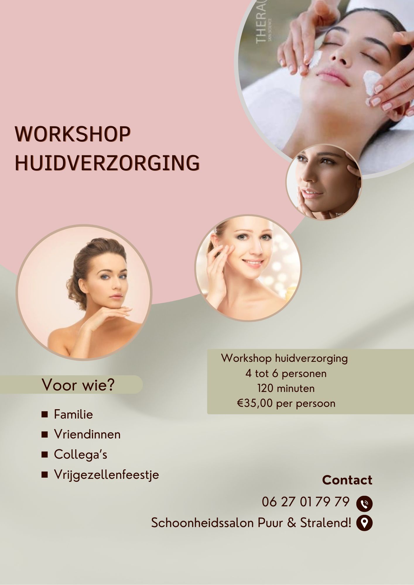 Gezichtsbehandeling voor en na