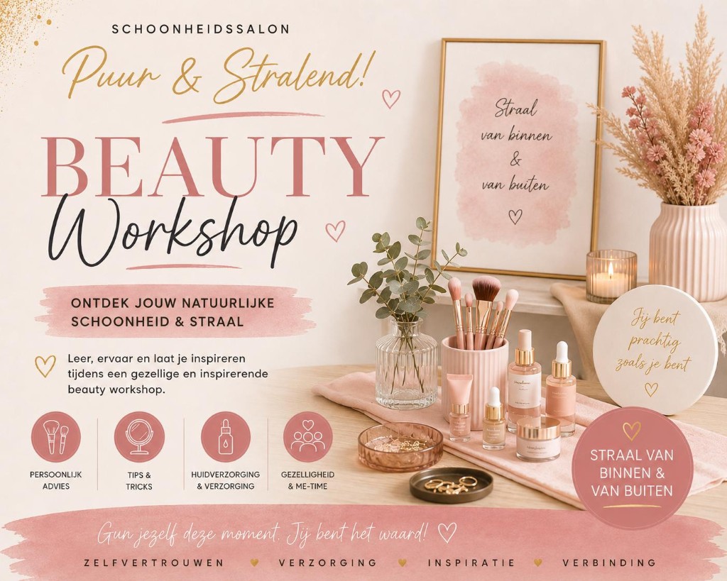Beauty workshop bij Puur & Stralend! - ontdek jouw natuurlijke schoonheid en straal